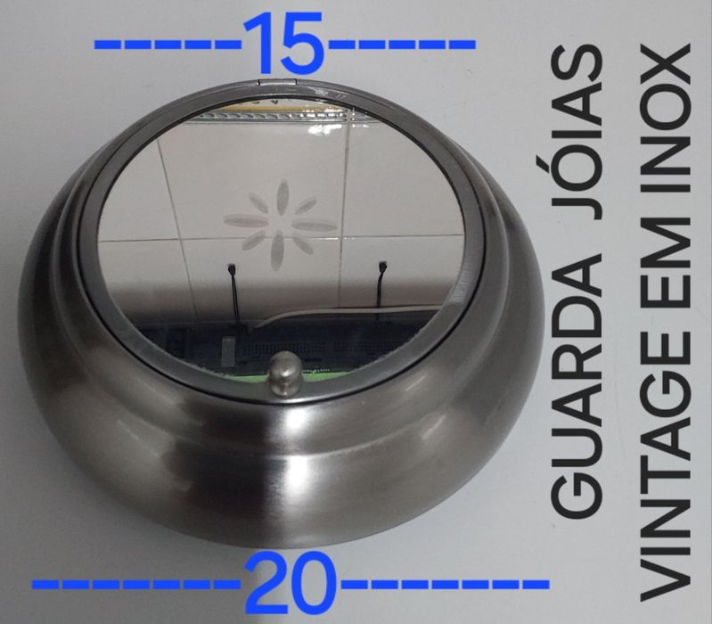 GUARDA JÓIAS BONITO,VINTAGE EM INOX. Casa,Wc,Quarto,Sala,Oferta,Viagem