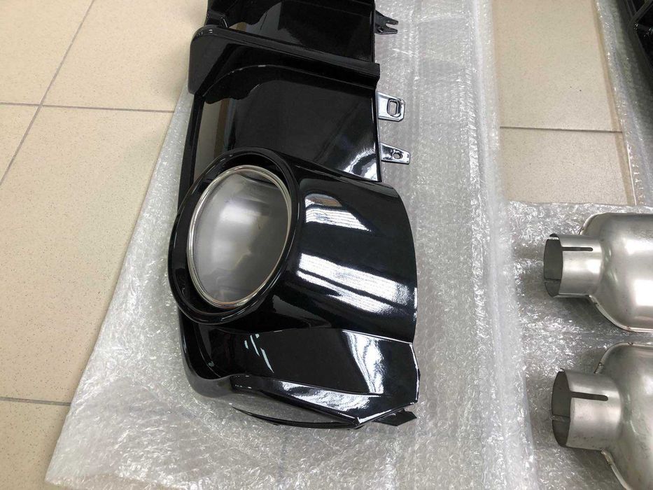 диффузор на бампер audi А4 B9 15-19 s line накладка заднего бампера а4