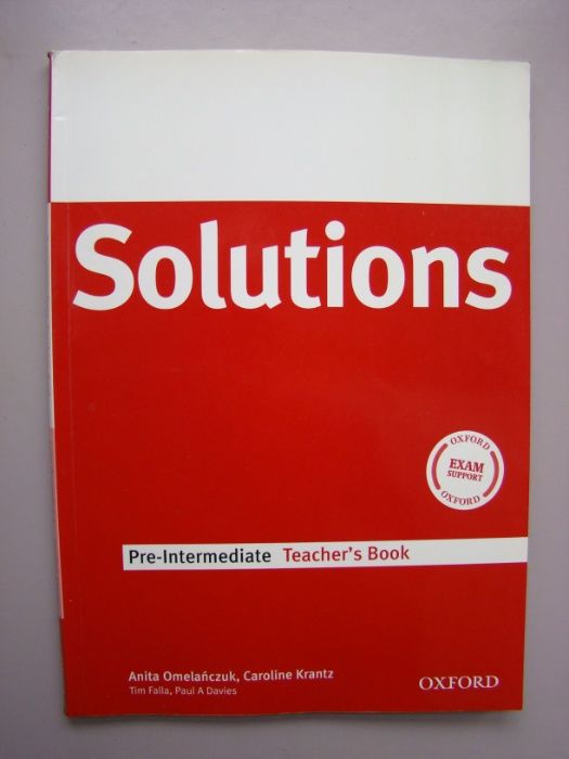 Книга учителя и аудио диски английского языка Solutions Pre-Intermedia