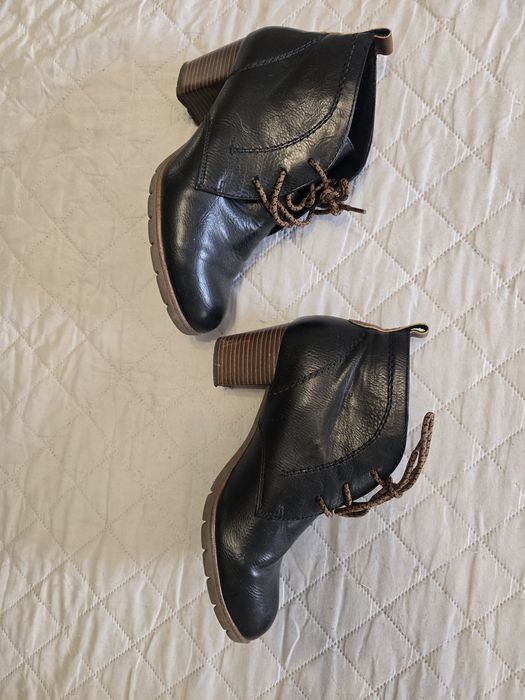 Botki czarne 37, buty na słupku