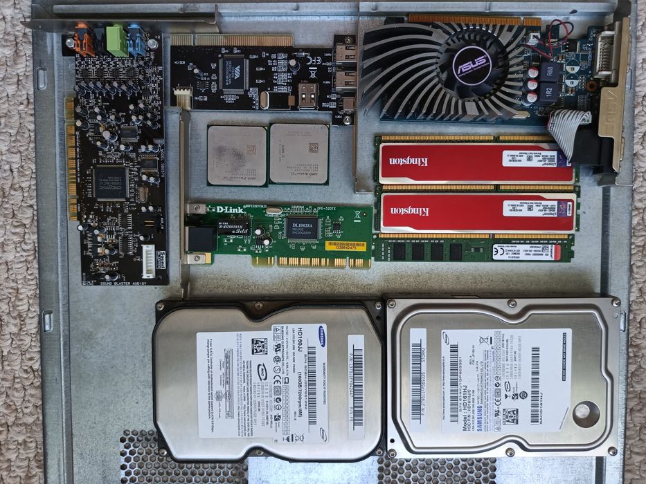 Комплектуючі ПК ddr3 2gb, 4gb, athlon 255,, Asus GT 430, M4