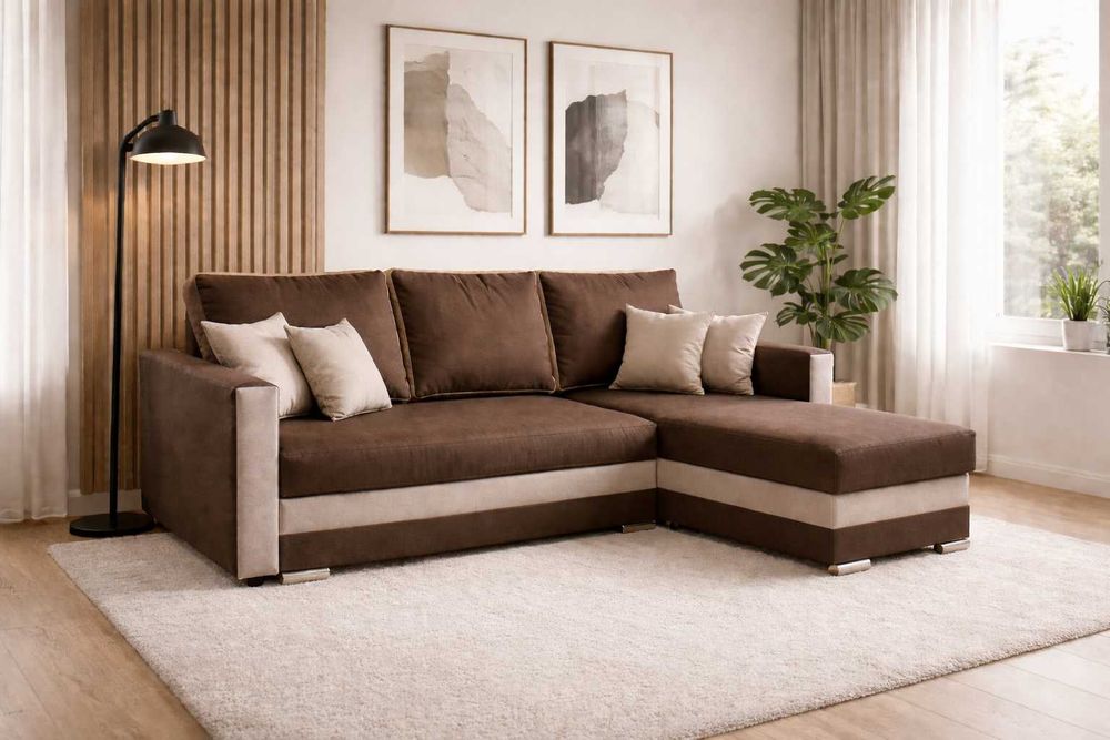 narożnik MARKO 2 pojemniki, funkcja spania. hit PRODUCENT