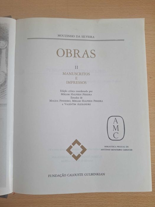 Obras - Mouzinho da Silveira