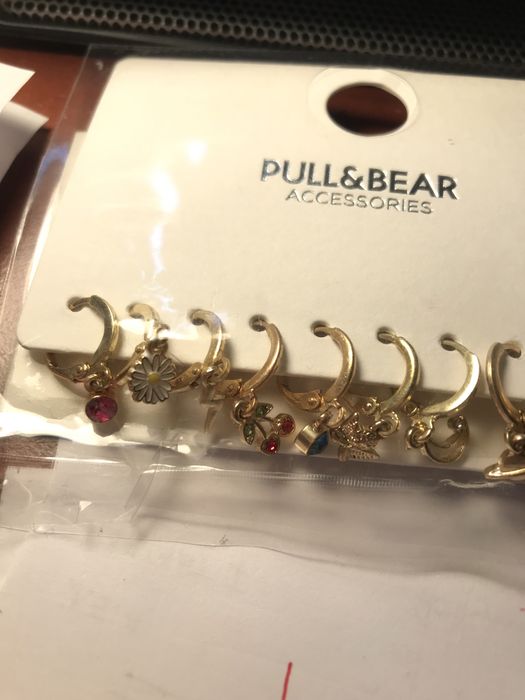 złote kolczyki kółka pull&bear