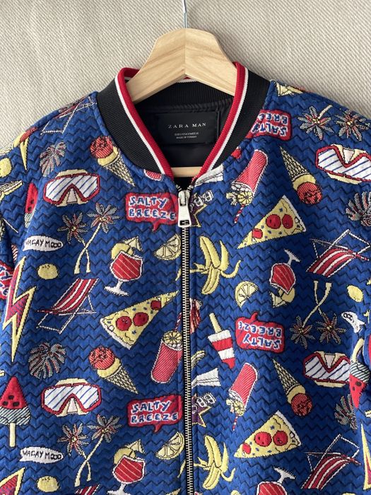 Bomber Zara bordado à màquina tamanho S