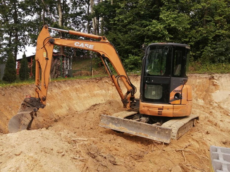 Usługi Minikoparka 5 i 3tony. Prace ziemne, Koparko ładowarka  wozidlo