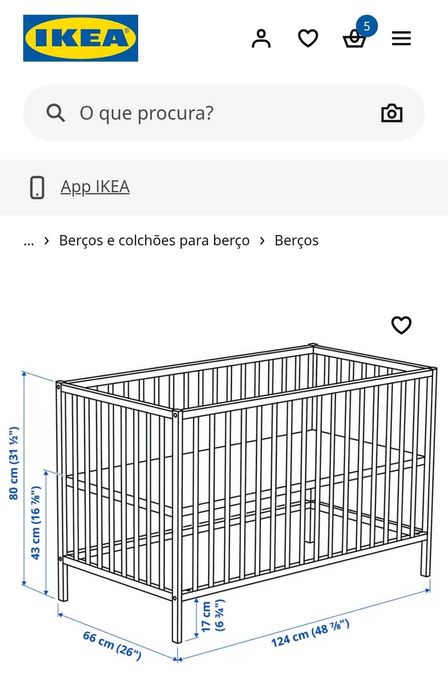 SNIGLAR Berço IKEA,faia+Colchão +capa protectora
