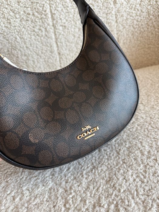 Сумка Coach Emily Shoulder коричнева/бежева