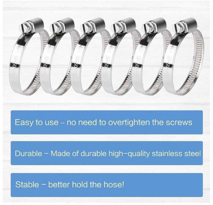 Złączka węża ogrodowego średnica 38mm 2 sztuki + opaski