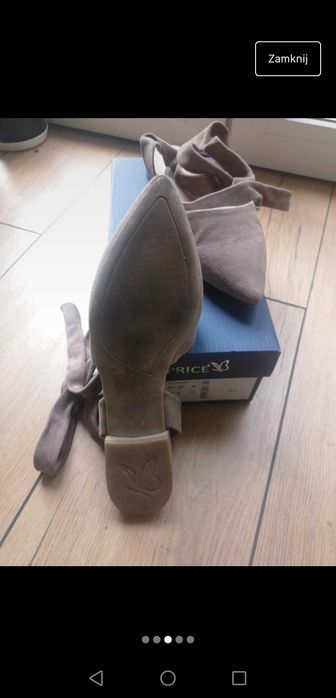 Balerinki Caprice, zamsz r. 39