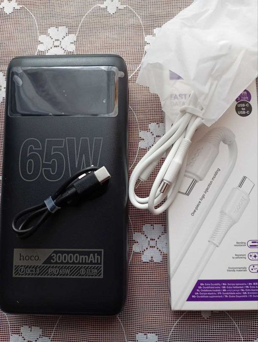 Павербанк HOCO DB81 Apollo 65W 30000 mah+кабель HOCO 60W /у комплекті/