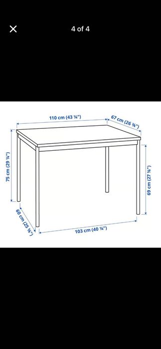 Mesa + 4 cadeiras conj.