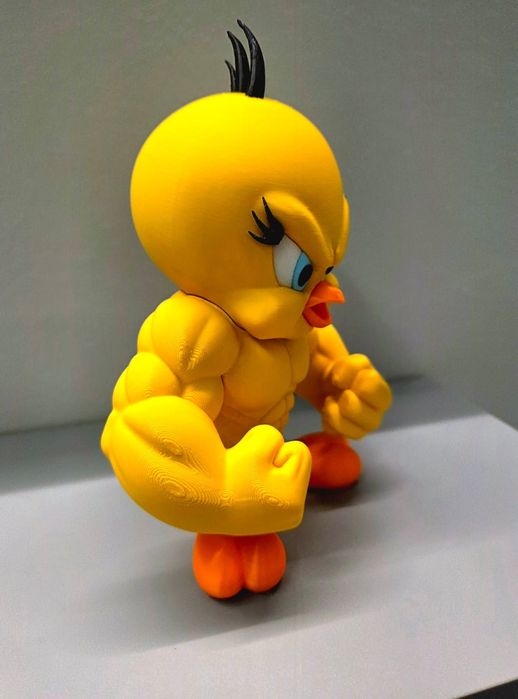 Figura decorativa inspirada no Piu piu musculado - 22cm