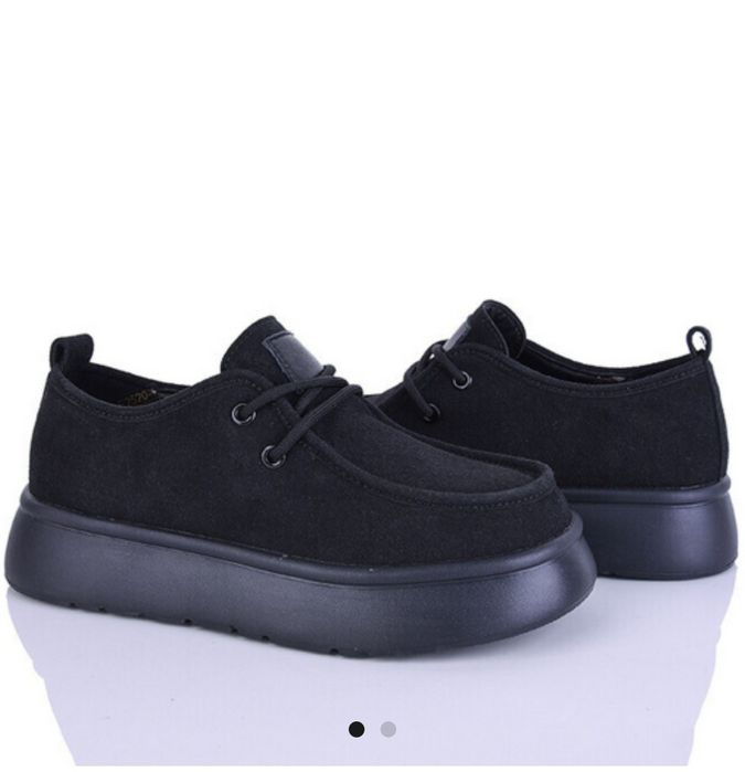 Жіночі чорні лофери туфлі Stilli, натуральний замш (нубук), 39 р.