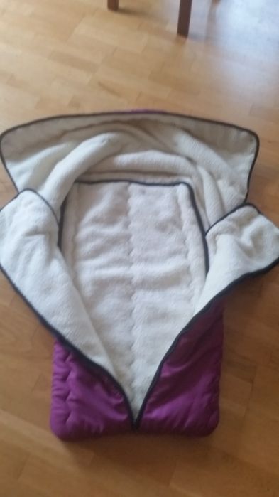 Śpiwór do wózka lub sanek z futerkiem
