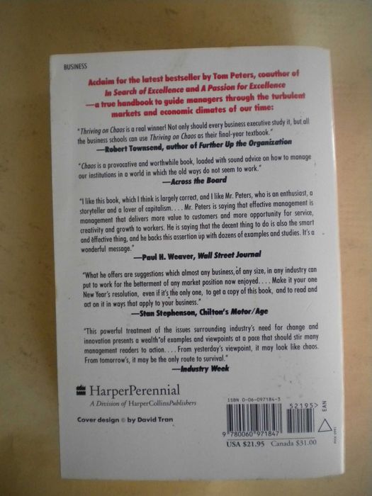 Thriving on Chaos: Handbook for a Management Revolution
de Tom Peters