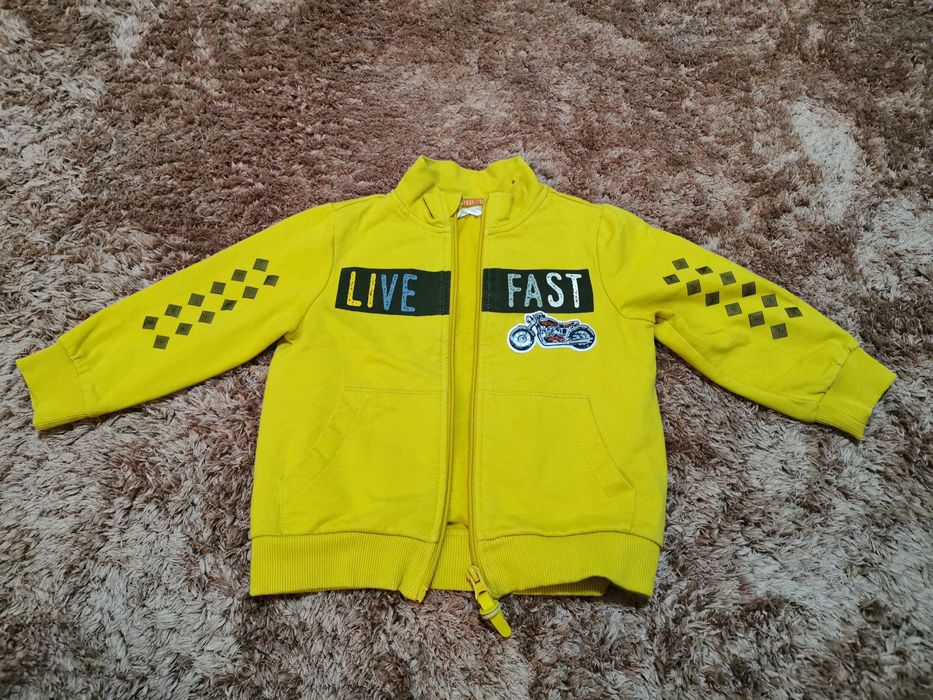 Bluza rozpinana Coccodrillo musztardowa 92