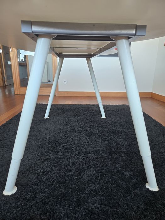 Secretária IKEA GALANT vidro temperado branco (regulável)