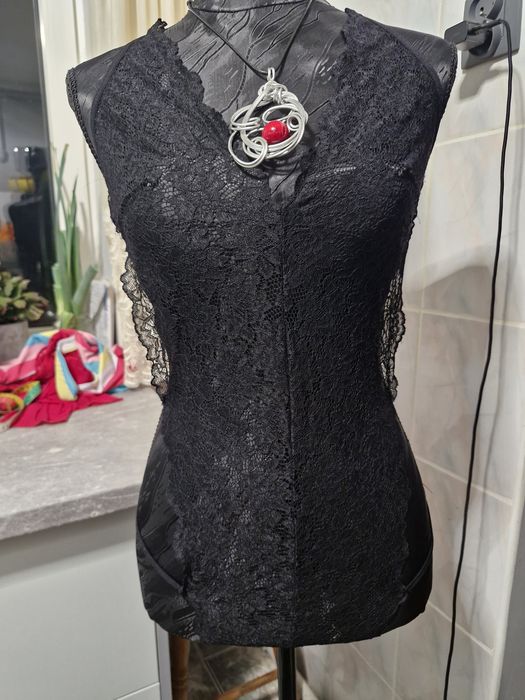 Czarna sexowna koronkowa bielizna 44/46 Venus