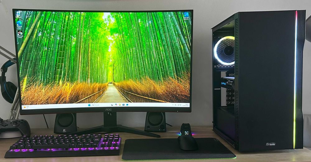 Pc gamer Ryzen 5500 (processador NOVO) 16gb RX580