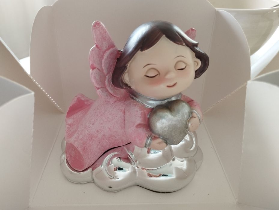 Anjo em prata bilaminada