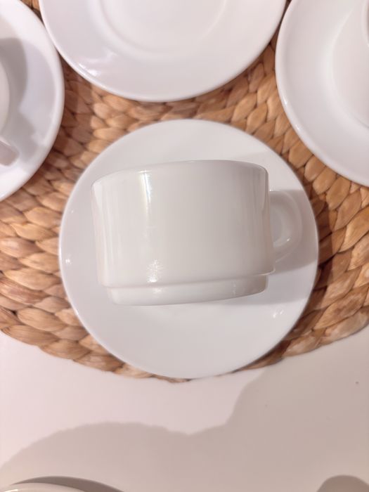 Conjunto de 5 chavenas de cafe brancas