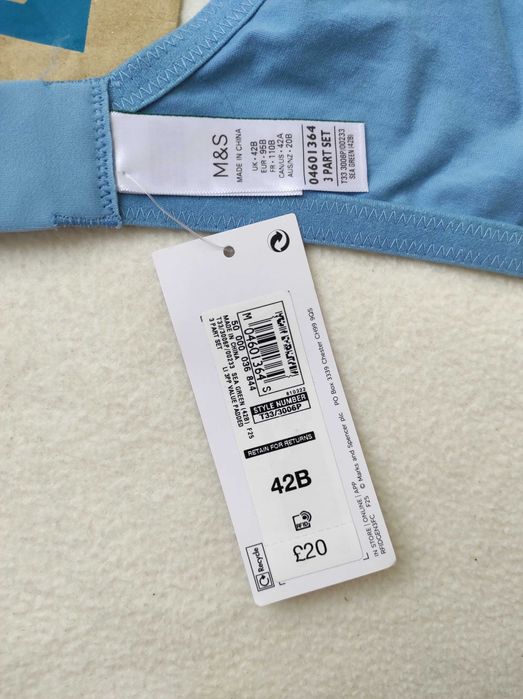 бюстгальтер из хлопка Marks&Spencer (Англия) р. 95 В-С