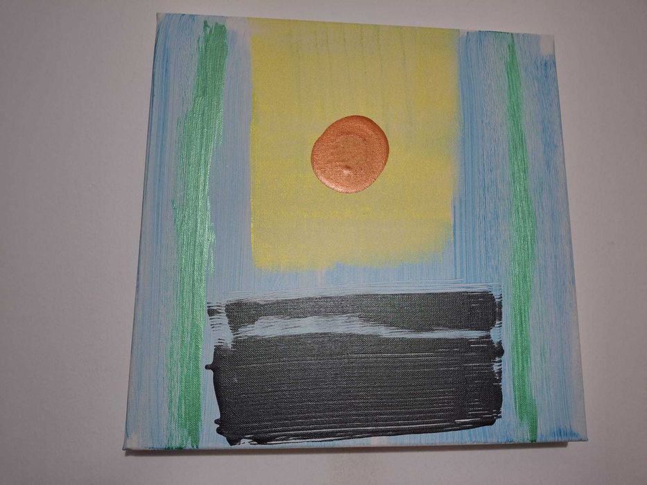 Arte Abstrata - Pôr do Sol - Guache