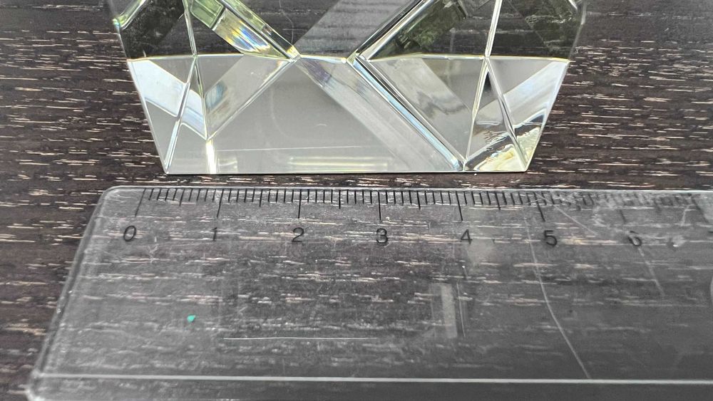 Pisa Papeis cubo em cristal lapidado Checo