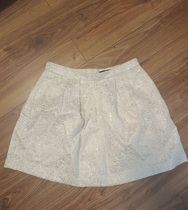 Spódnica mini ze srebrną nitką h &m rozm. 40