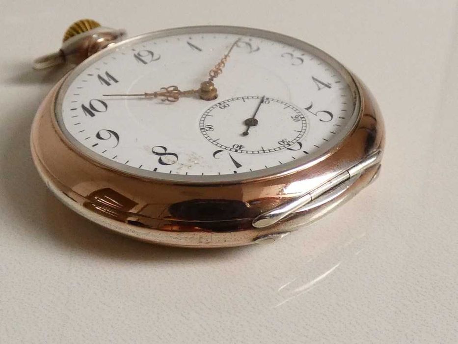 Zegarek kieszonkowy Drott w srebrnej kopercie