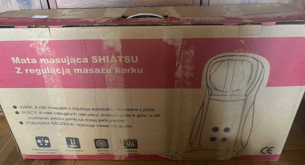 Mata masująca SHIATSU MAX-N5 Wibracje grzanie i regulacja masażu karku
