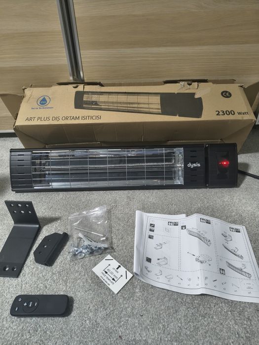 Lampa cieplna, promiennik podczerwieni dysis z pilotem i regulacją tem