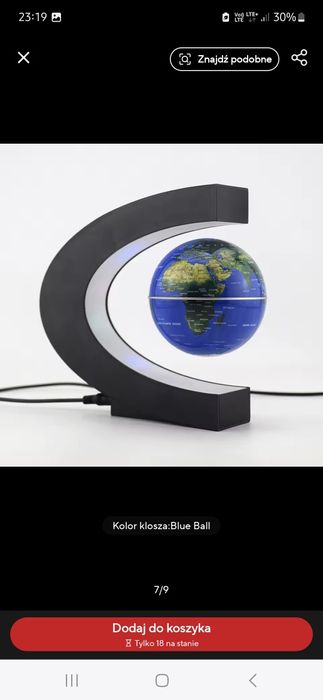 Lewitujący globus led