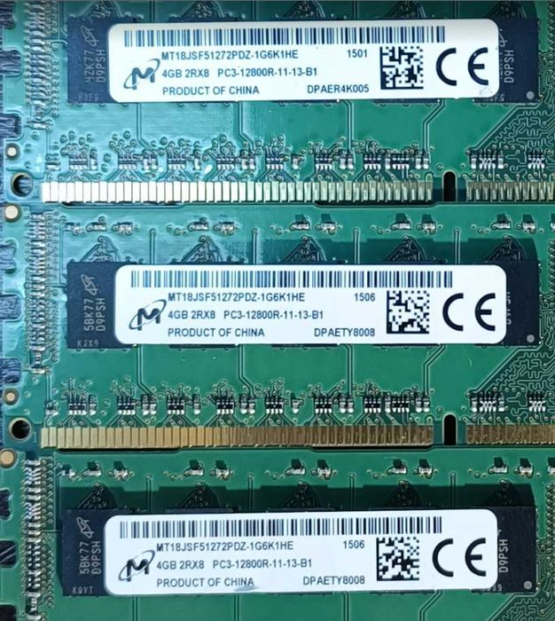 Memória RAM Micron 4GB DDR3L 1600MHz PC3L-12800R ECC Registered