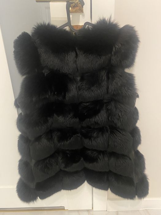 Kamizelka z lisa Skórzana