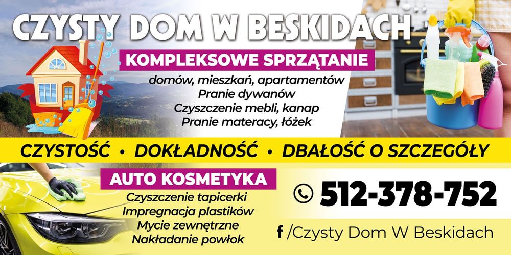 Sprzątanie CZYSTY DOM W Beskidach