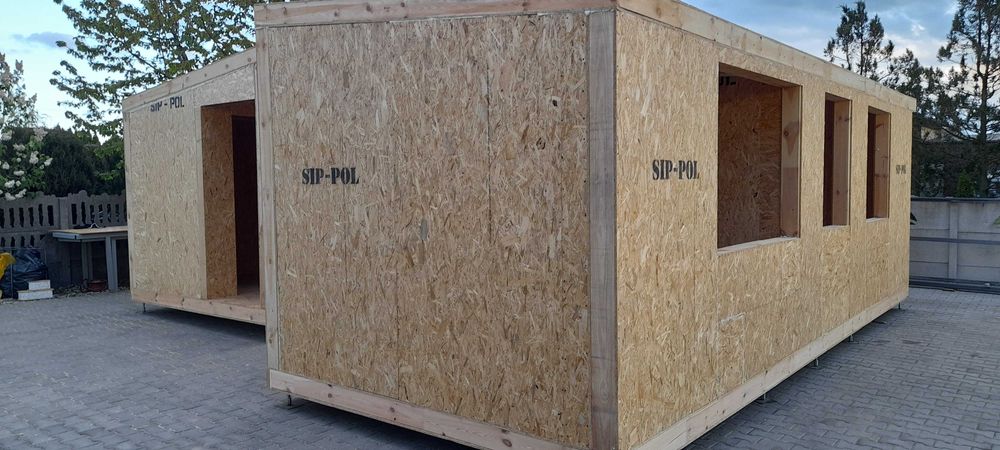 domek modułowy 35m2  z paneli SIP-POL na zgłoszenie całoroczny dwa moduły