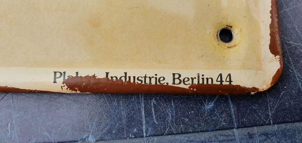 Stary szyld blaszany schultheiss