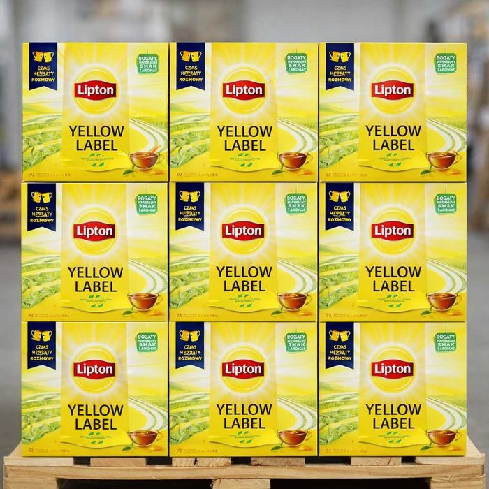 800x Herbata czarna Lipton Yellow Label 92x2g