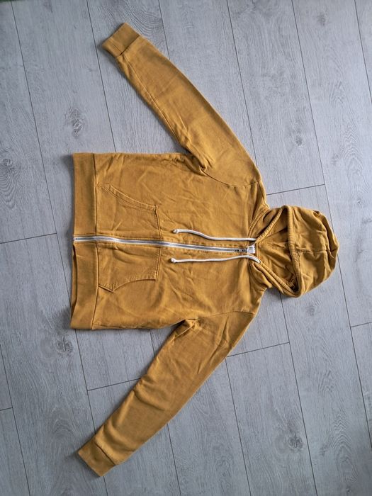 Żółta rozpinana bluza z kapturem H&M rozm. S