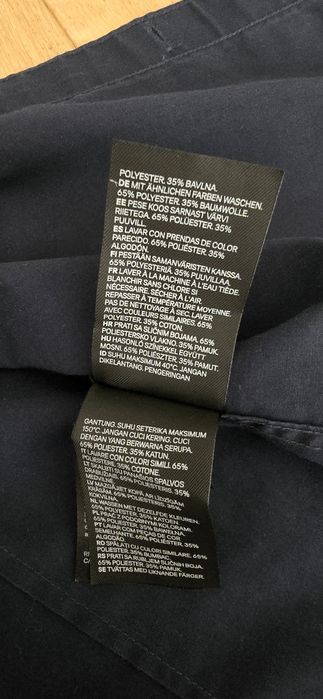 Koszula granatowa easy iron slum fit H&M R.S