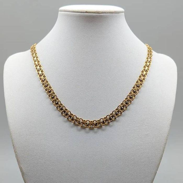 Corrente em X graduada de 44 cm em ouro de 18 quilates; 20.55 g