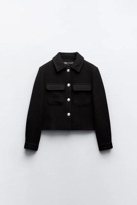 Шерстяний жакет Zara розмір L куртка шерсть