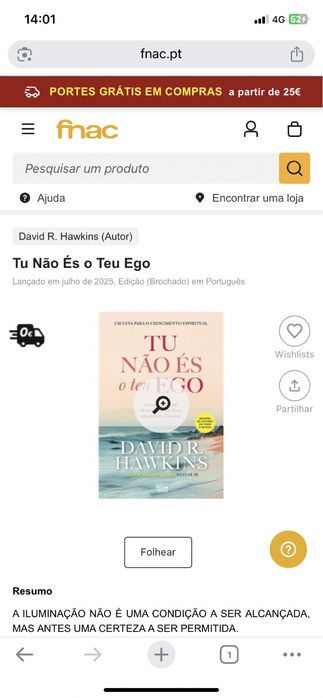 VENDO LIVRO NOVO TU NAO ES O TEU EGO LIVRO NOVISSIMO