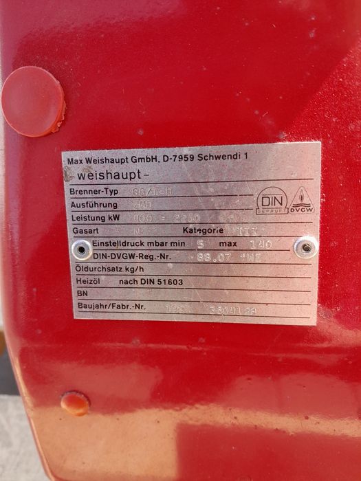 Palnik gazowy Weishaupt G8