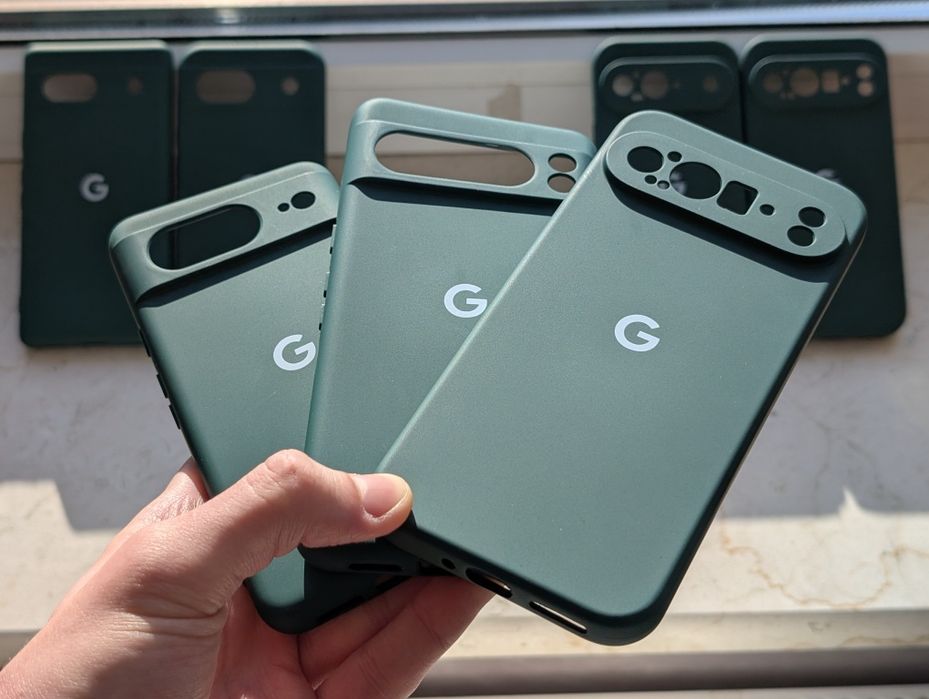 Чохол з ЛОГО GOOGLE з мікрофіброюдля Google Pixel Зелений