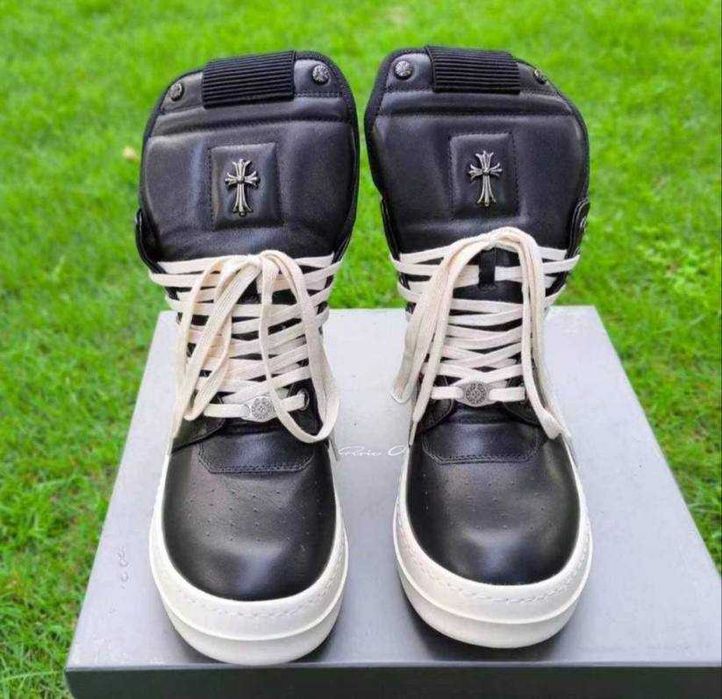 (БЕЗ ПЕРЕДОПЛАТИ)Rick Owens x Chrome Hearts рік овенс конверс чорні