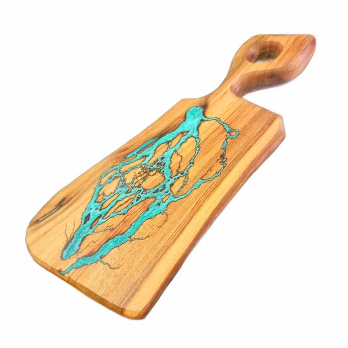 2 drewniane deski z żywicą