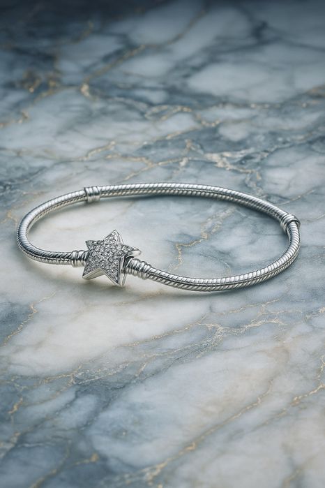 Promocja srebrna bransoletka Pandora moments 19cm do Pandora charms